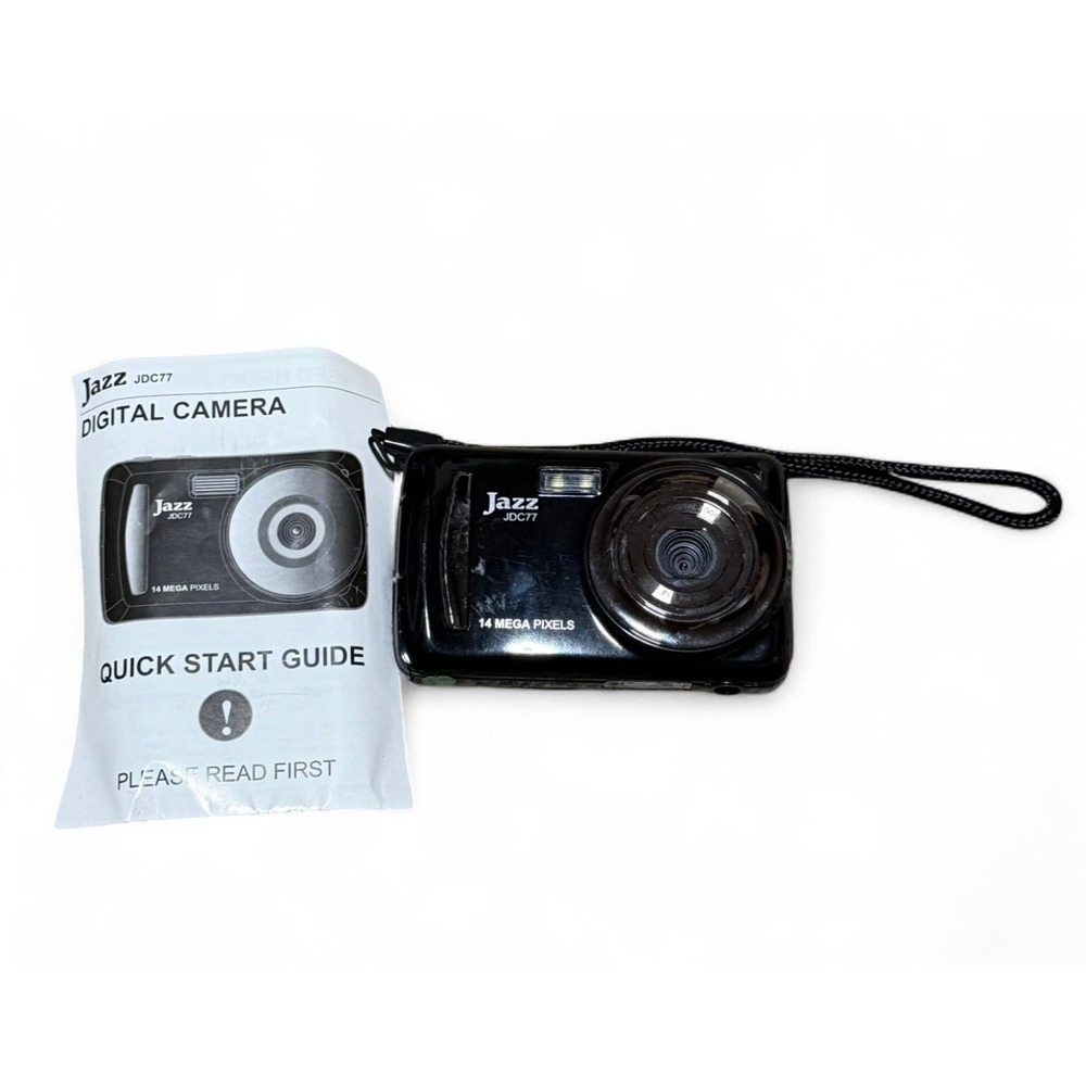 Jazz JDC77 14MP Digital Camera Black Point & Shoot Works w/ Manual